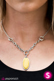 Paparazzi "Find Me Where The Wild Things Are" Yellow Necklace & Earring Set Paparazzi Jewelry