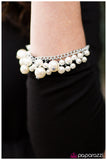 Paparazzi "Fine Dining" White Bracelet Paparazzi Jewelry