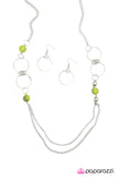 Paparazzi "Finish What You Started" Green Necklace & Earring Set Paparazzi Jewelry