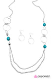 Paparazzi "Finish What You Started" Blue Necklace & Earring Set Paparazzi Jewelry