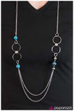 Paparazzi "Finish What You Started" Blue Necklace & Earring Set Paparazzi Jewelry