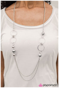 Paparazzi "Finish What You Started" Silver Necklace & Earring Set Paparazzi Jewelry