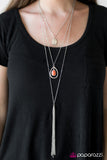 Paparazzi "Fire and Rain" Orange Necklace & Earring Set Paparazzi Jewelry