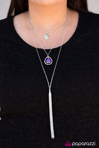 Paparazzi "Fire and Rain" Purple Necklace & Earring Set Paparazzi Jewelry