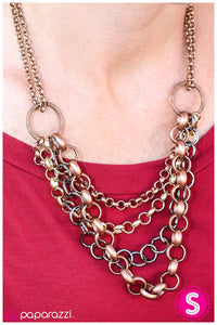 Paparazzi "Firecracker" Copper Necklace & Earring Set Paparazzi Jewelry