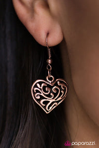 Paparazzi "Fireheart" Copper Earrings Paparazzi Jewelry