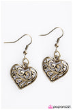 Paparazzi "Fireheart" Brass Earrings Paparazzi Jewelry