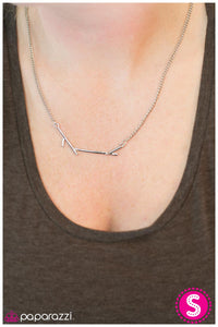 Paparazzi "Firewood - Silver" necklace Paparazzi Jewelry