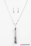 Paparazzi "Firework Finale" Silver 101XX Necklace & Earring Set Paparazzi Jewelry