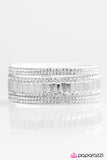 Paparazzi "First Class Shimmer" White Wrap Bracelet Paparazzi Jewelry