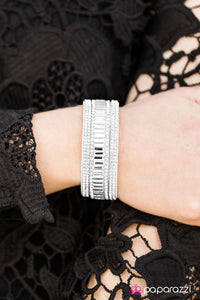 Paparazzi "First Class Shimmer" White Wrap Bracelet Paparazzi Jewelry