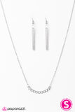 Paparazzi "First Crush" Silver Necklace & Earring Set Paparazzi Jewelry