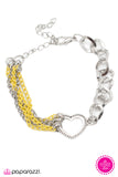 Paparazzi "First Date" Yellow Bracelet Paparazzi Jewelry