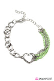 Paparazzi "First Date" Green Bracelet Paparazzi Jewelry