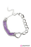 Paparazzi "First Date" Purple Bracelet Paparazzi Jewelry