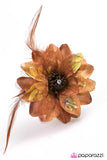 Paparazzi "Flair for the Dramatic" Brown Hair Clip Paparazzi Jewelry