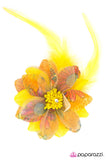 Paparazzi "Flair for the Dramatic" Yellow Hair Clip Paparazzi Jewelry
