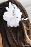 Paparazzi "Flair for the Fantastic" White Hair Clip Paparazzi Jewelry