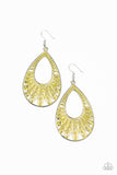 Paparazzi "Flamingo Flamenco Yellow Earrings Paparazzi Jewelry