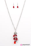 Paparazzi "Fleur De Garden" Red Necklace & Earring Set Paparazzi Jewelry