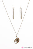Paparazzi "FLIGHT Of A Lifetime - Brass" necklace Paparazzi Jewelry