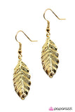 Paparazzi "Flight Plan - Gold" earring Paparazzi Jewelry