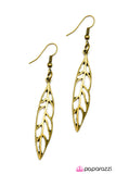 Paparazzi "Flight Risk -Brass" earring Paparazzi Jewelry