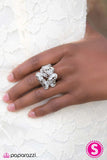 Paparazzi "FLIGHT Song - White" ring Paparazzi Jewelry