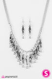 Paparazzi "Flirting With Fringe" Silver Necklace & Earring Set Paparazzi Jewelry