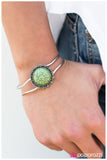 Paparazzi "FLORAL Compass - Green" bracelet Paparazzi Jewelry