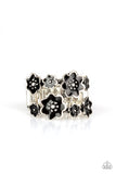 Paparazzi "Floral Crowns" Black Ring Paparazzi Jewelry