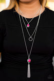 Paparazzi "Floral Fanatic" Pink Necklace & Earring Set Paparazzi Jewelry