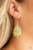 Paparazzi "Floral Morals" Yellow Earrings Paparazzi Jewelry