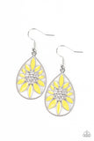 Paparazzi "Floral Morals" Yellow Earrings Paparazzi Jewelry