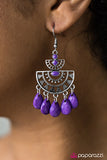 Paparazzi "Florida Flirt - Purple" earring Paparazzi Jewelry