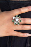 Paparazzi "Flowering Flower Patch" Green Ring Paparazzi Jewelry