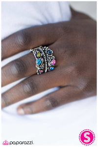 Paparazzi "Flowers In the Attic - Blue" ring Paparazzi Jewelry