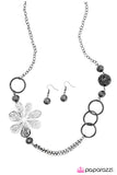 Paparazzi "Flower Sonata" Black Necklace & Earring Set Paparazzi Jewelry