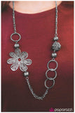 Paparazzi "Flower Sonata" Black Necklace & Earring Set Paparazzi Jewelry