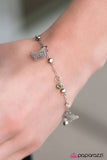Paparazzi "Flutter Fashion" Green Bracelet Paparazzi Jewelry