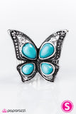 Paparazzi "Fly As A Butterfly" Blue Ring Paparazzi Jewelry