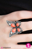Paparazzi "Fly As A Butterfly" Orange Ring Paparazzi Jewelry
