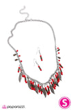 Paparazzi "Fly Girl - Red" necklace Paparazzi Jewelry