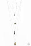 Paparazzi "Flying Lessons - Yellow" Necklace & Earring Set Paparazzi Jewelry