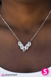 Paparazzi "Flying V" White Necklace & Earring Set Paparazzi Jewelry
