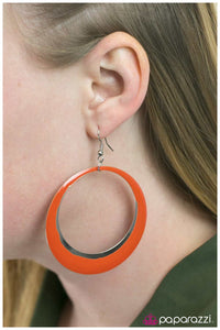 Paparazzi "Fly Me To The Moon - Orange" earring Paparazzi Jewelry