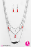 Paparazzi "Fly Time - Red" necklace Paparazzi Jewelry