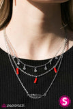 Paparazzi "Fly Time - Red" necklace Paparazzi Jewelry