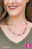 Paparazzi "Follow The Glitter" Blue Necklace & Earring Set Paparazzi Jewelry