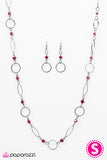 Paparazzi "Follow The Glitter" Pink Necklace & Earring Set Paparazzi Jewelry